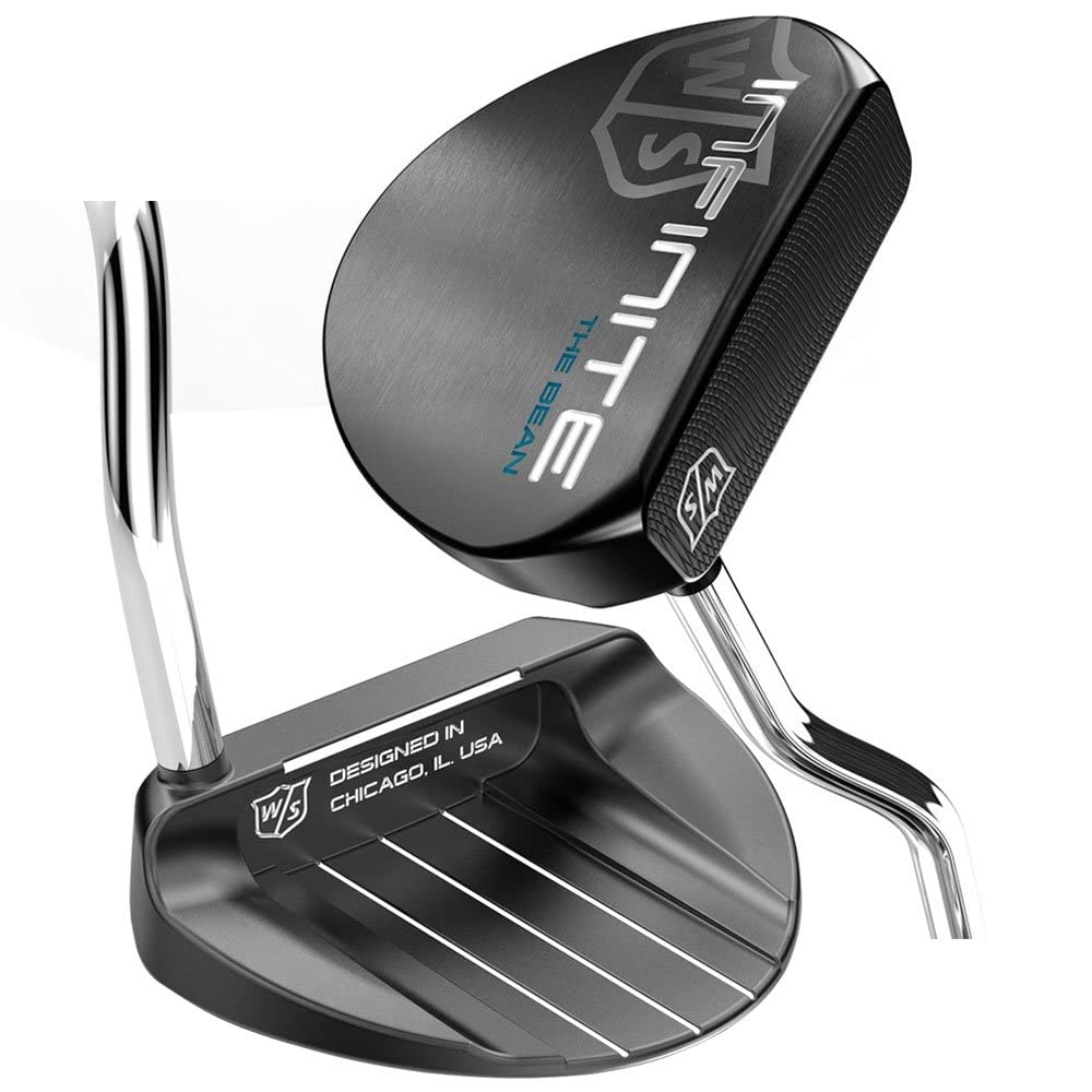Wilson Staff Bean Infinite putter head with dark finish enhances sight-lines for precise alignment.