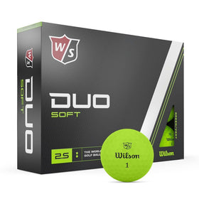 Wilson Staff Duo Soft 12-pack green front view highlighting soft feel and distance potential