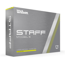 Wilson Staff Model X golf balls yellow front view for distance