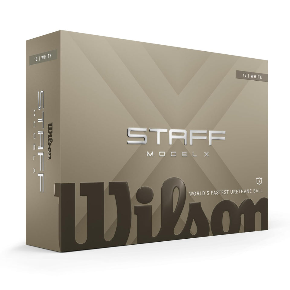 Wilson Staff Model X golf balls pack shot in white for high visibility on the course