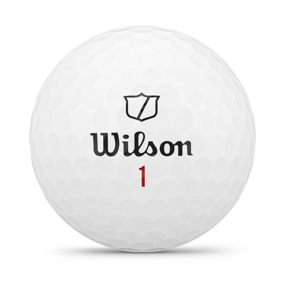 Wilson Staff Model X seamless dimple design close-up showing stable, consistent flight