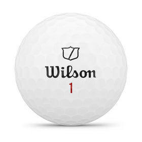 Wilson Staff Model X seamless dimple design close-up showing stable, consistent flight