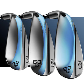Wilson Staff Model ZM wedge garnet face blasting close-up shows spin-friendly surface.