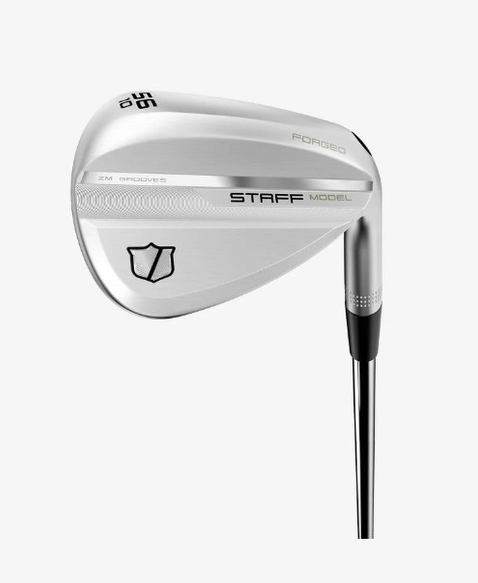 Wilson Staff Model ZM left-handed 50/8 wedge profile shot for versatile short game control.