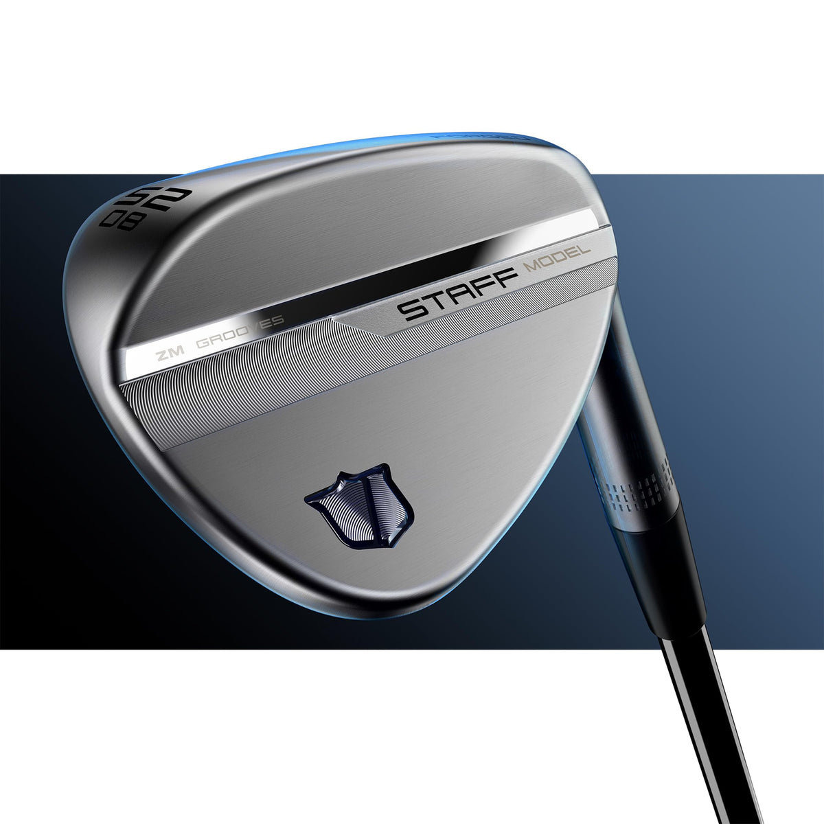 Wilson Staff Model ZM wedge trajectory control emphasizes higher loft performance on approach.