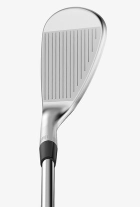 Wilson Staff Model ZM grooves and garnet face close-up for enhanced spin and stopping power.