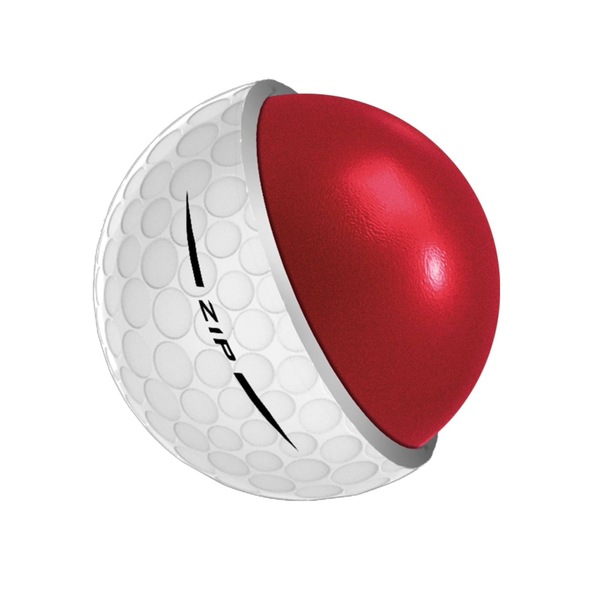 Wilson Staff Zip speed-generating ionomer cover close-up for balanced spin.