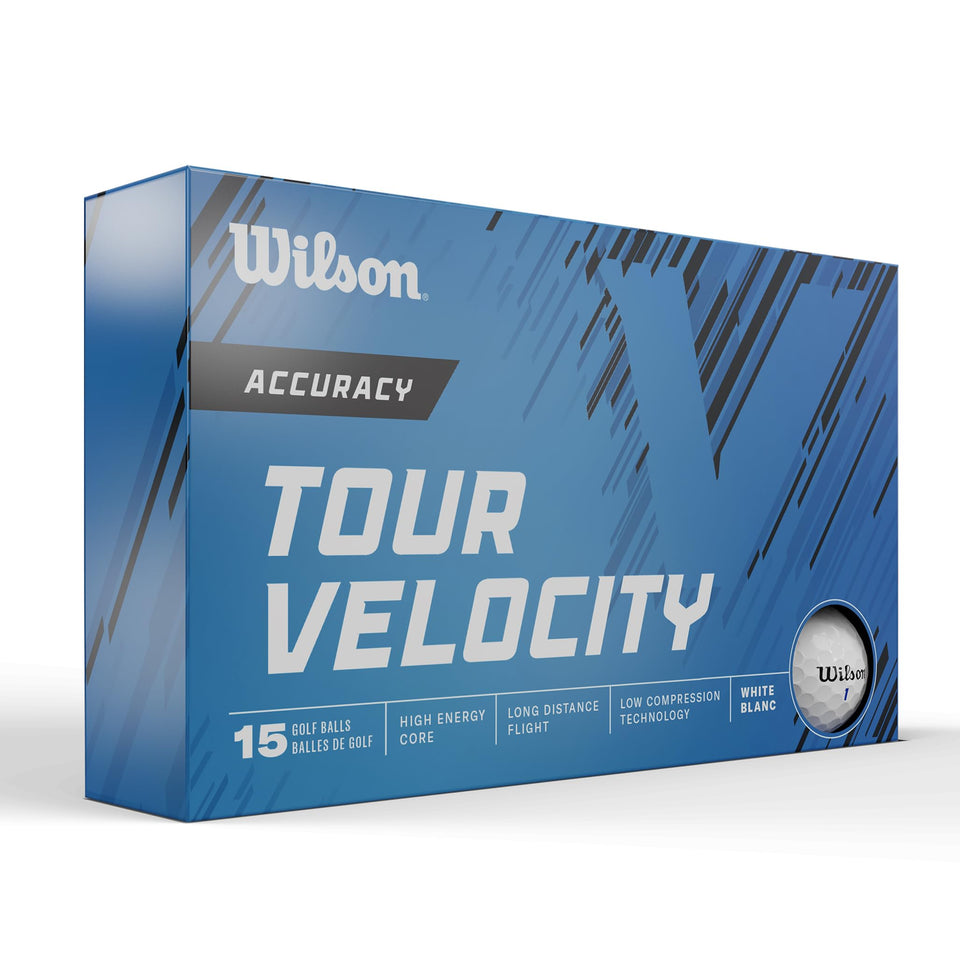 Wilson Tour Velocity Accuracy ball with Surlyn cover delivers durable greenside performance