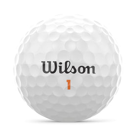 Wilson Tour Velocity Distance golf balls with Surlyn cover for durability and consistent control.