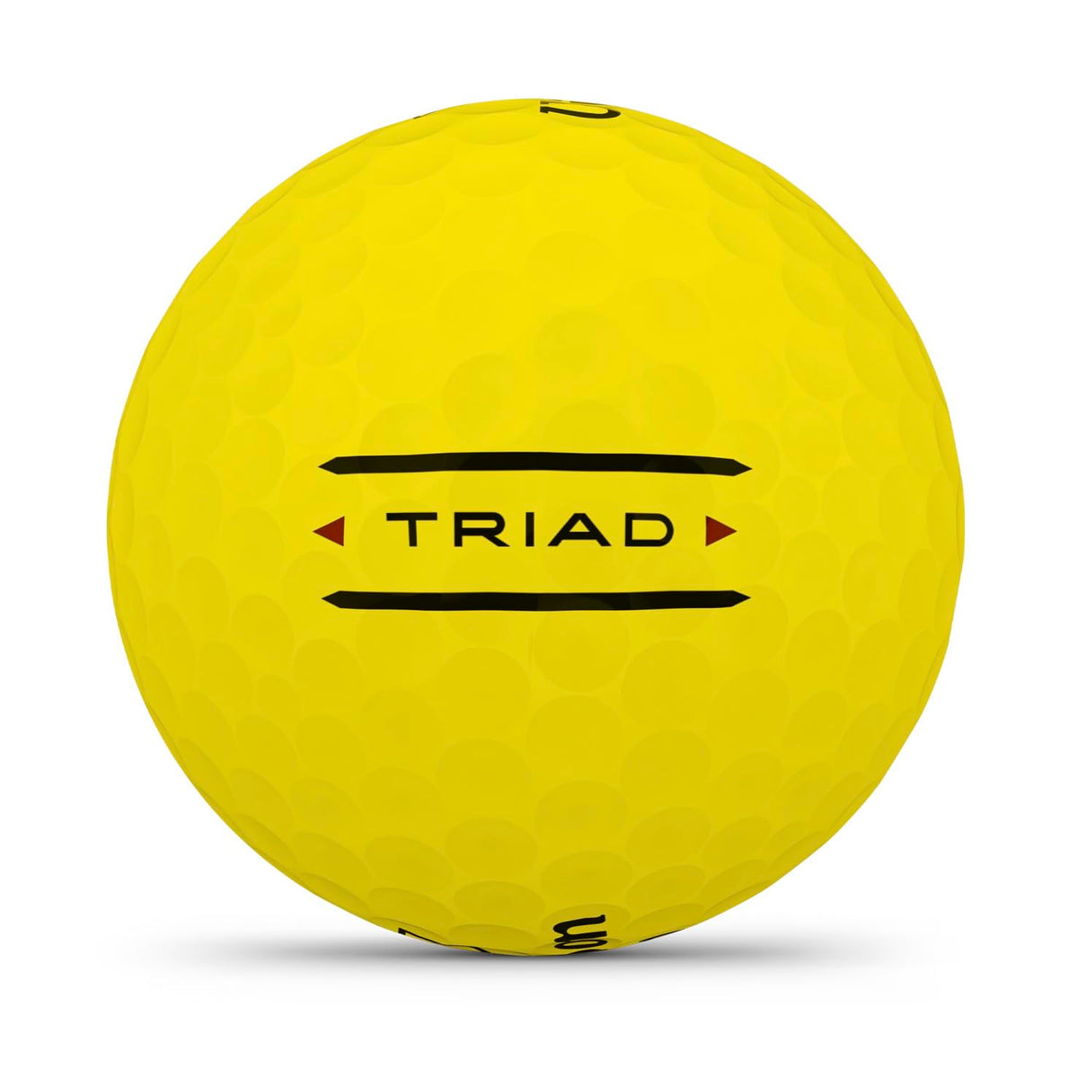 Wilson Triad 2025 yellow ball tri-weighting demonstrates uniform density for consistent putting