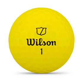 Wilson Triad 2025 yellow ball close-up of high-friction urethane cover for better control