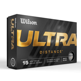 Wilson Ultra Distance ball with white cover for long, stable flight and consistent distance.