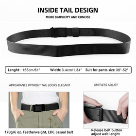 WIMSSERT ratchet belt cutting guide demonstrating easy trim for precise fit