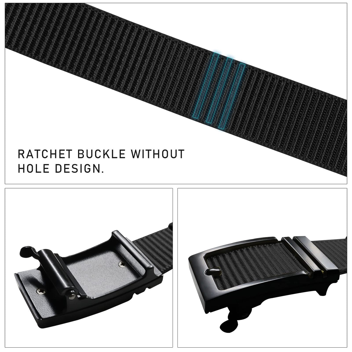 WIMSSERT ratchet belt nylon strap close-up highlighting durability