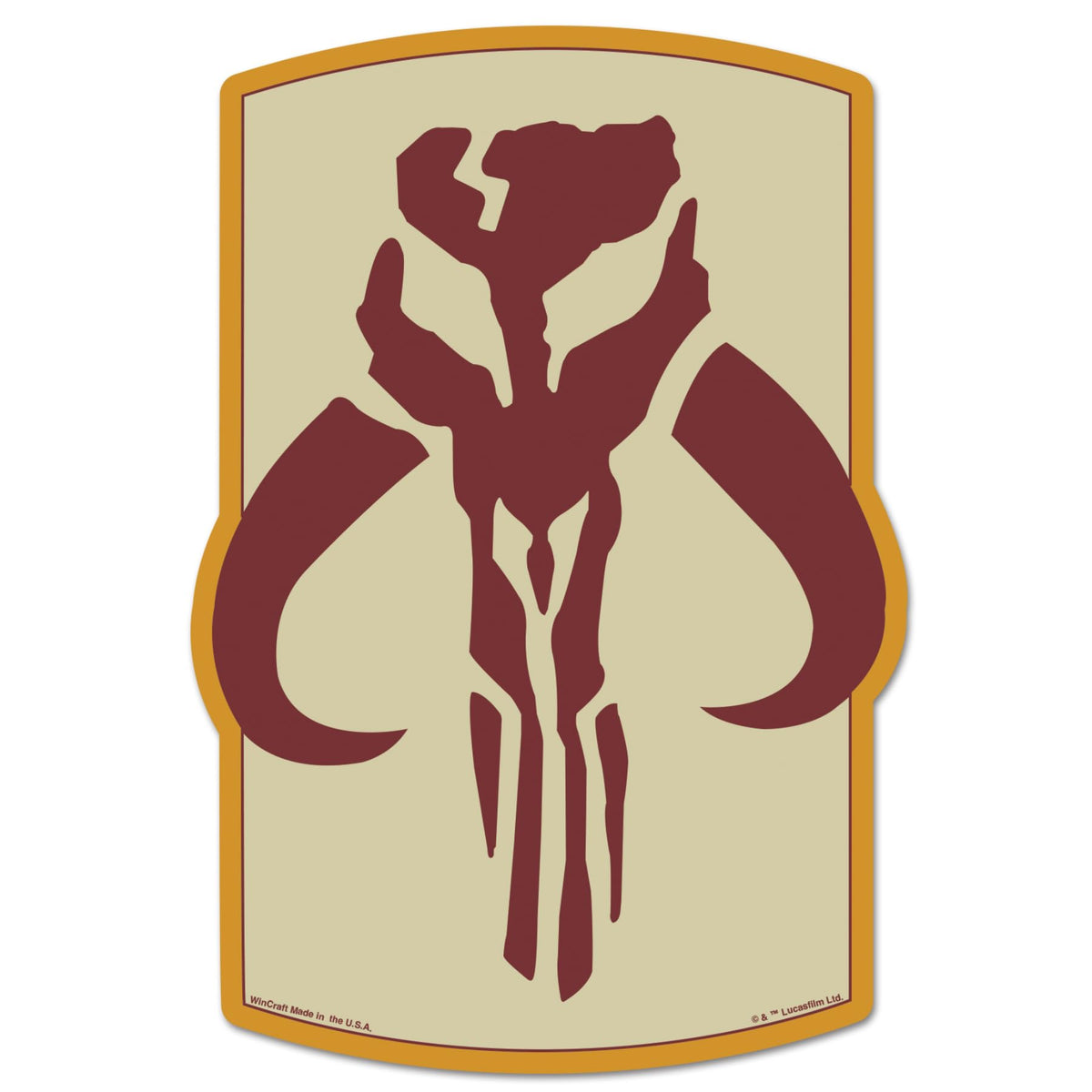 WinCraft Boba Fett sign shows character shape for fan caves.