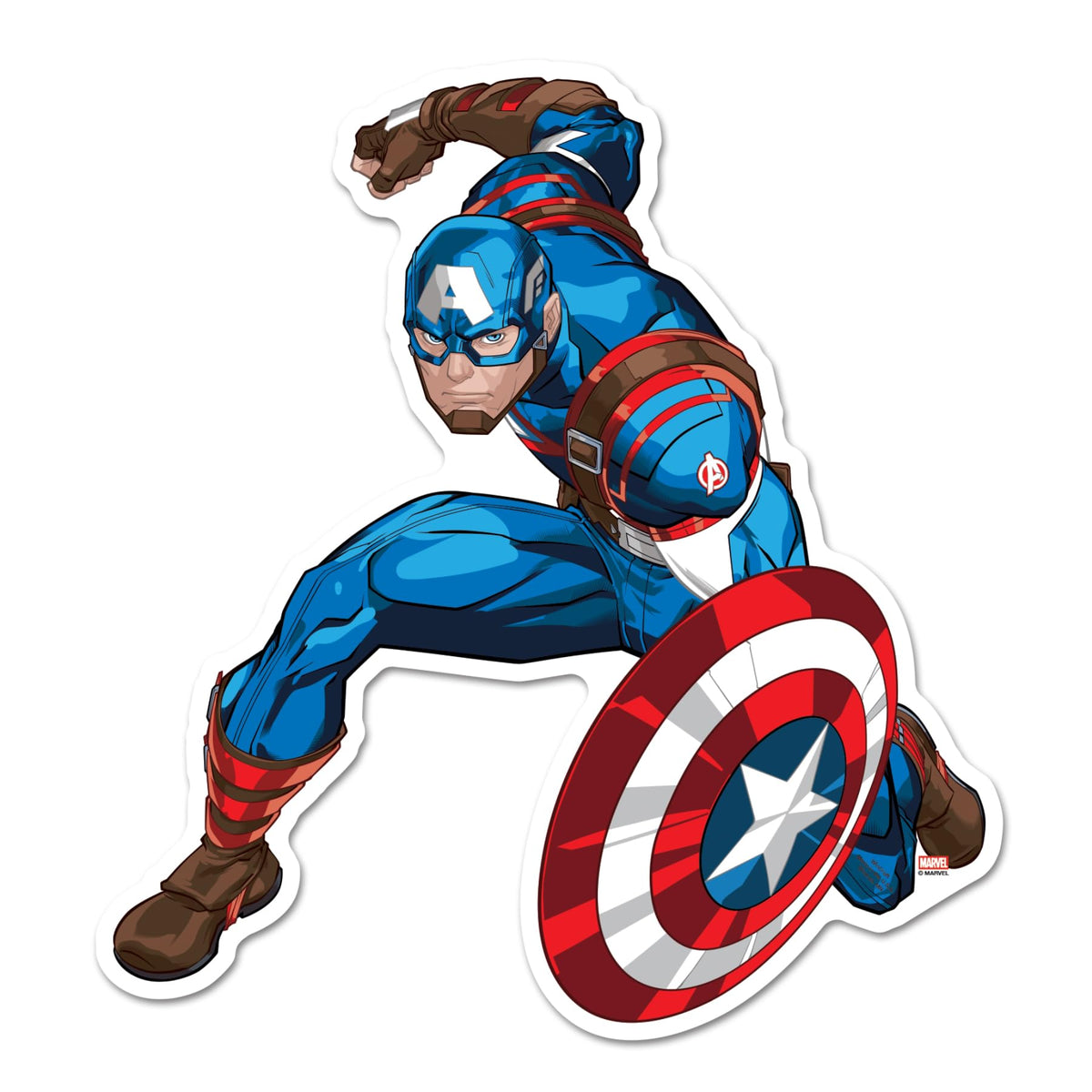 WinCraft Captain America character wood sign, perfect wall display for fans.