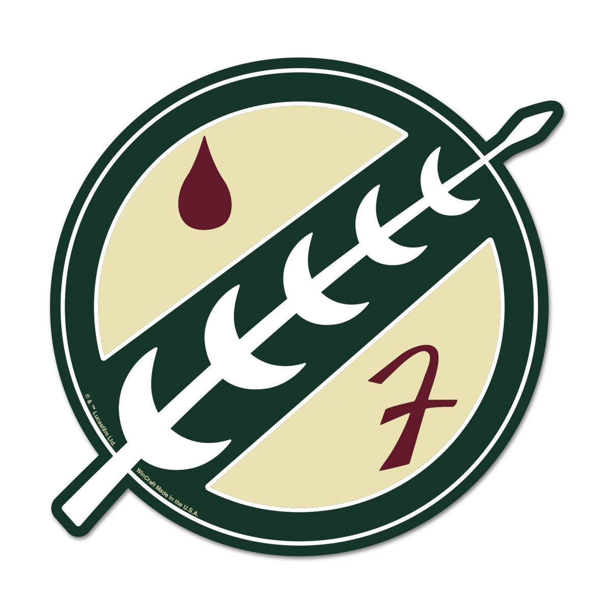 WinCraft Boba Fett clan character sign for indoor fan cave decor.