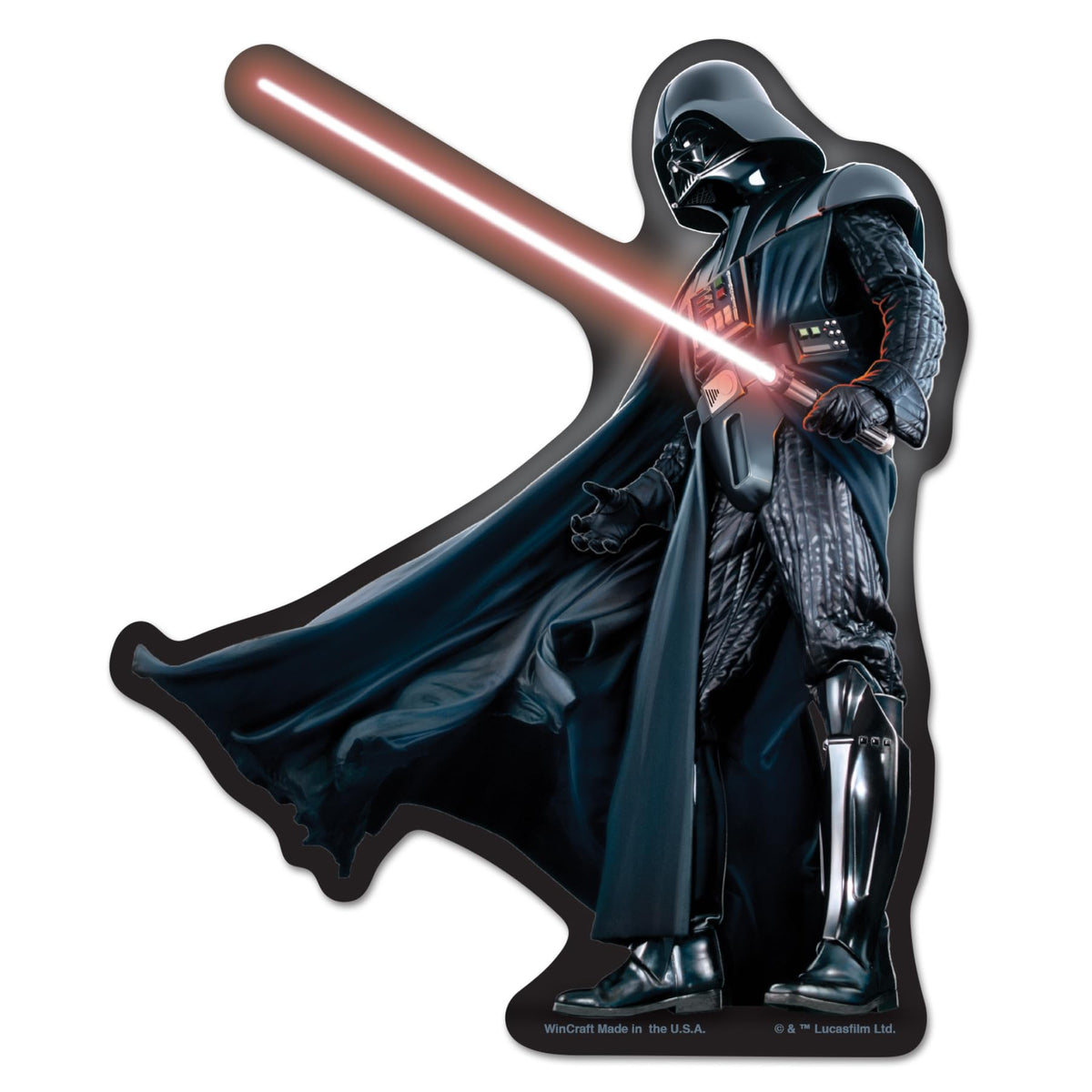 WinCraft Vader character shape wood sign, ideal for wall display and fan shelves.