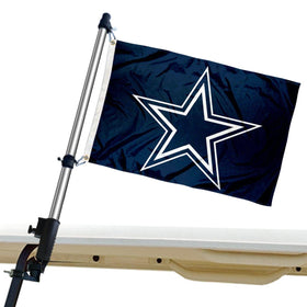 WinCraft Dallas Cowboys golf cart flag assembly showing quick setup.