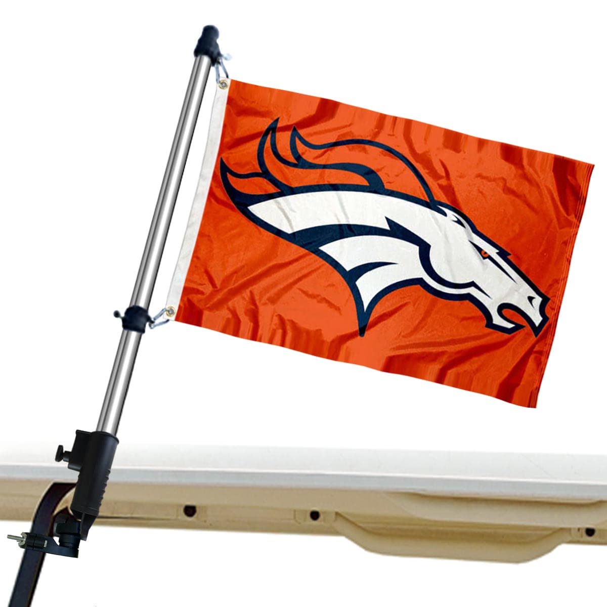 WinCraft Denver Broncos golf cart flag assembly for mobile show of team pride