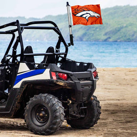 WinCraft two-ply flag with double-sided logos reads clearly from both sides