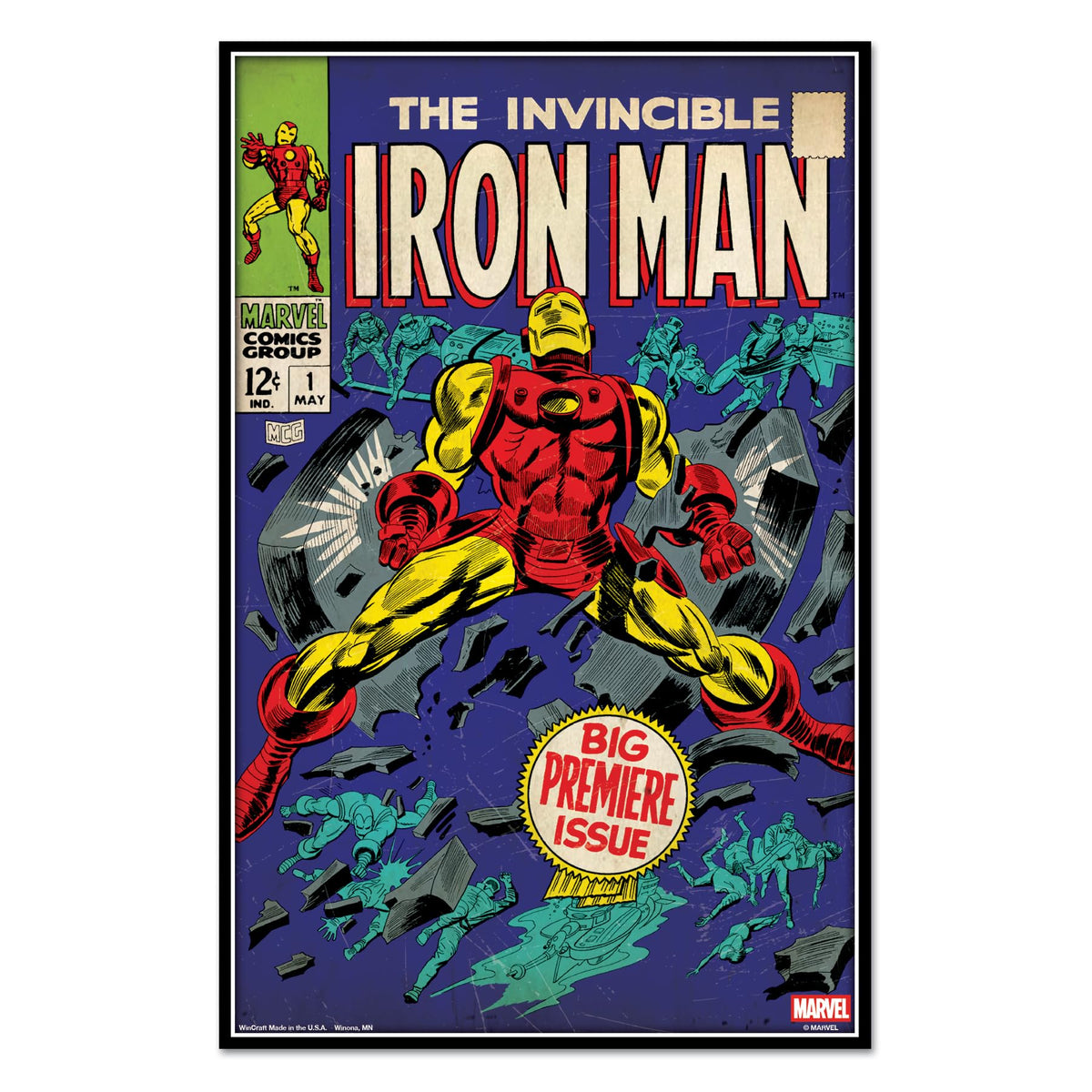 WinCraft Marvel Iron Man wood sign 11x17 with a matte finish for wall decor
