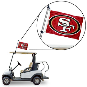 WinCraft officially licensed 49ers flag set for outdoor team spirit