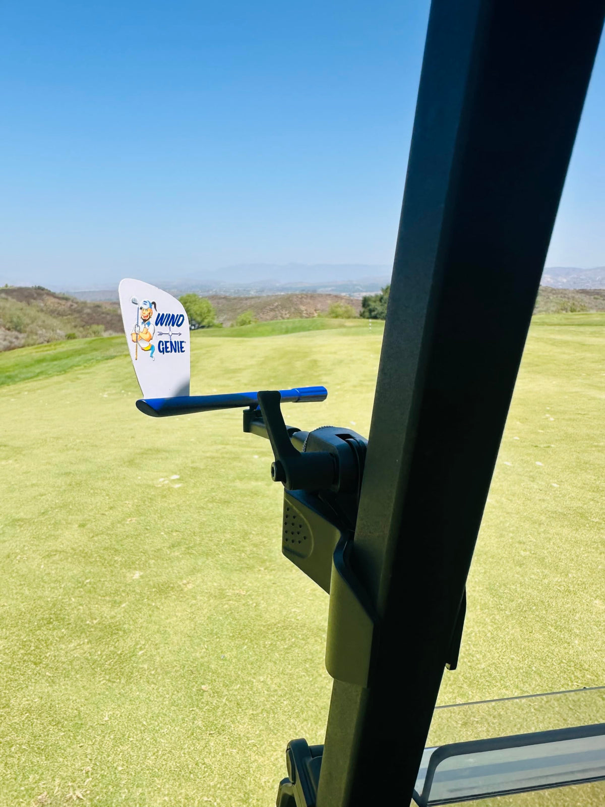 Bubble level helps align readings for consistent wind direction feedback.