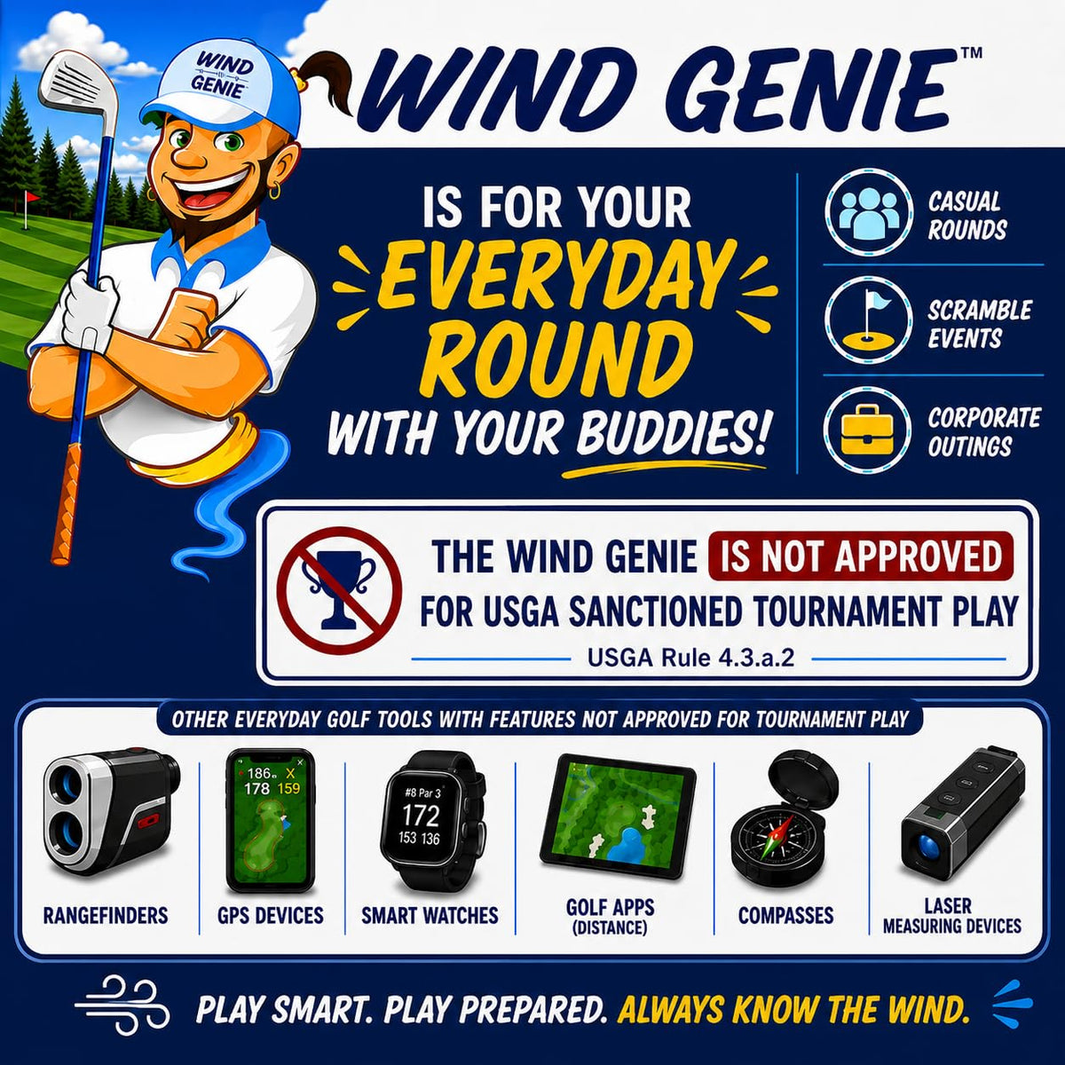 Storage case included keeps Wind Genie protected between rounds.