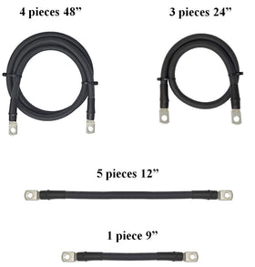 WindyNation 13-piece cable set laid out for easy installation and organization.