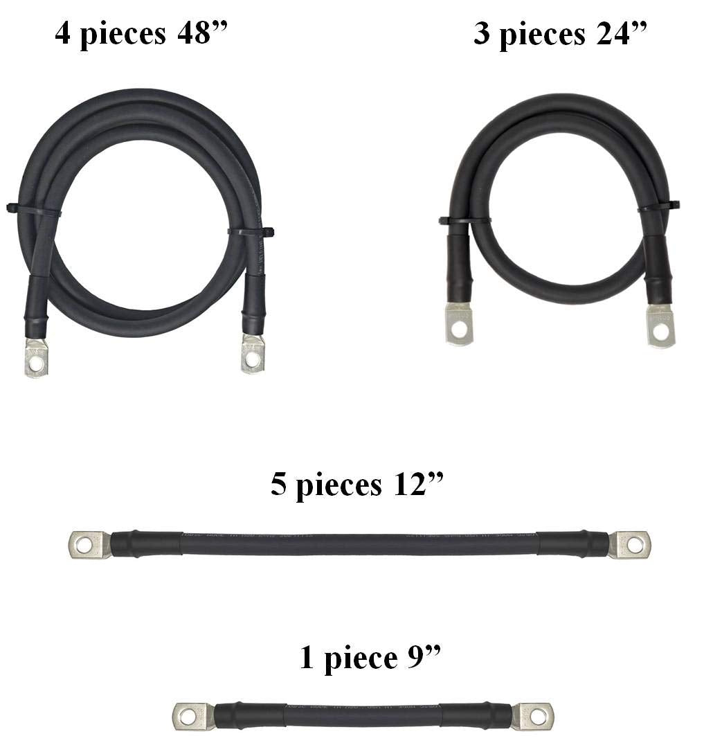 WindyNation 9-inch cable for tight, secure battery bank terminations.