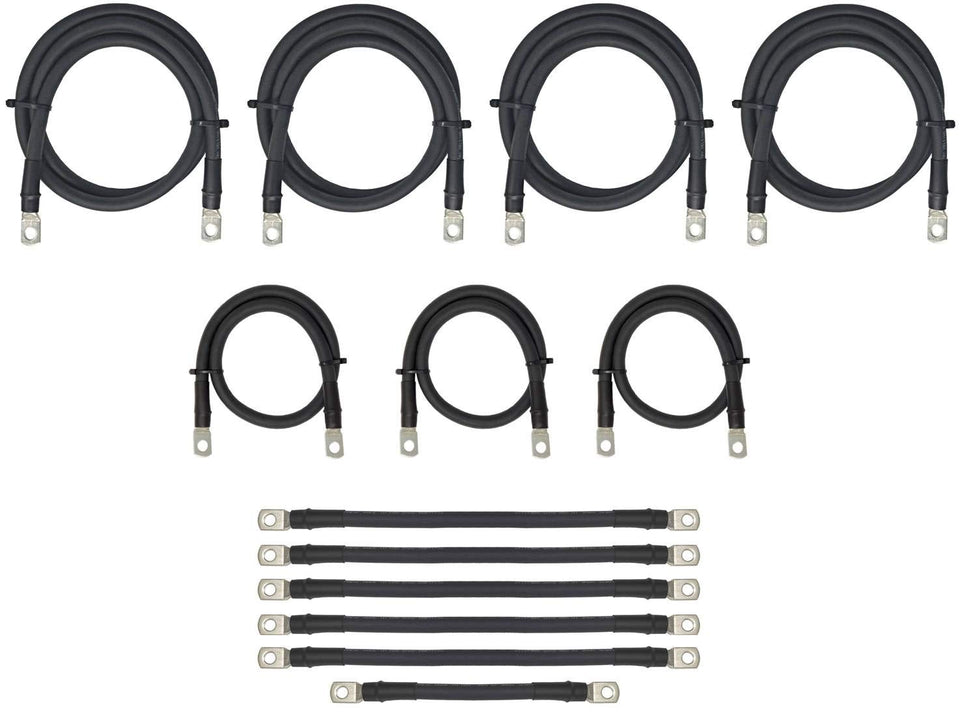 WindyNation 4-gauge EZGO 36V cables for reliable power transfer in the battery bay.