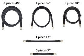 WindyNation EZGO TXT PDS 12-inch 4-gauge cable with reliable lug assemblies.