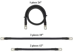 WindyNation EZGO TXT PDS 36V 12-inch cable supports main positive/negative runs.