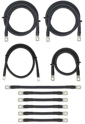 WindyNation EZGO TXT PDS 9-inch 4-gauge battery cable for flexible copper connections.
