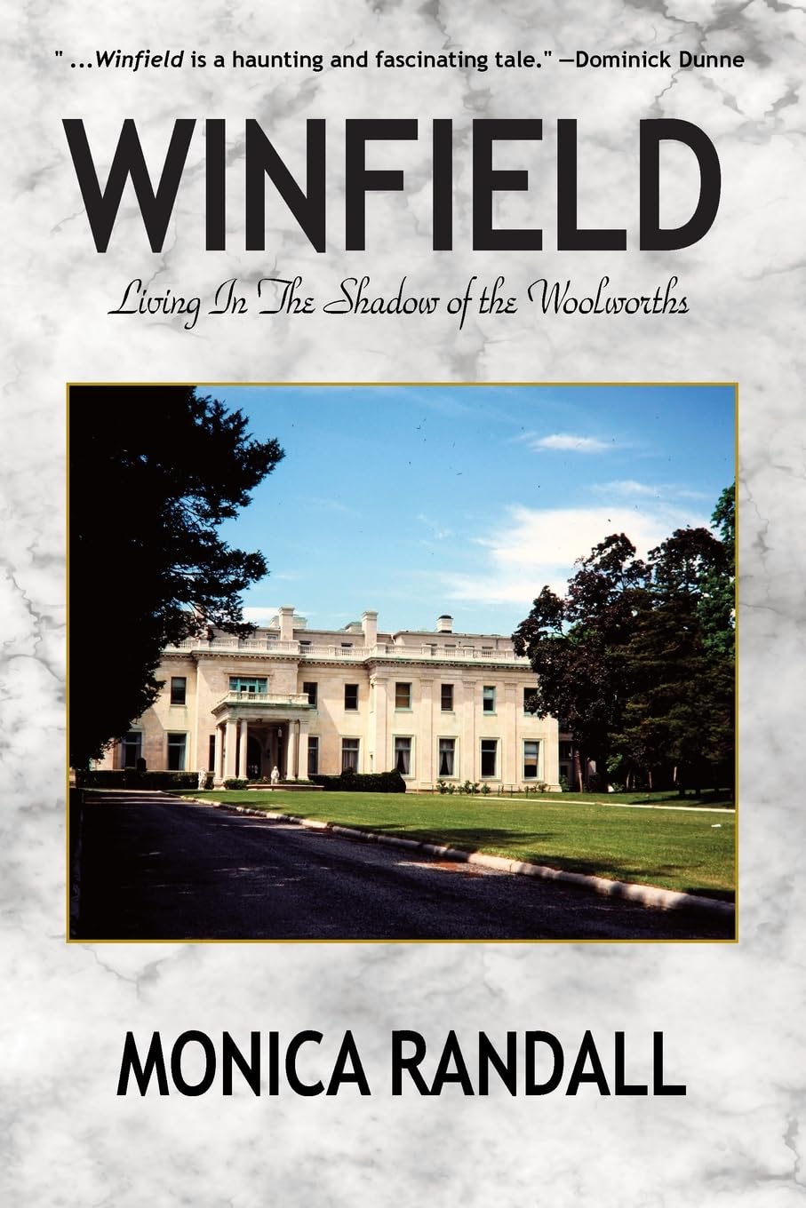 Winfield memoir cover image featuring a gilded mansion facade, ideal for history lovers seeking atmospheric New York tales.
