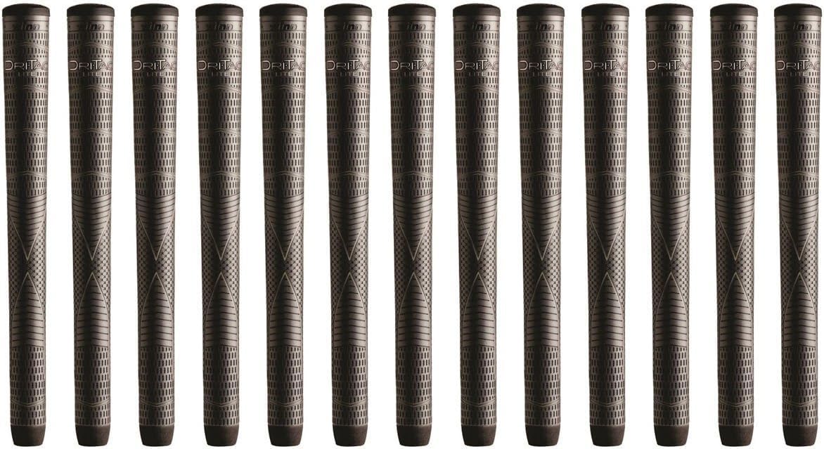 Winn 7DTL-DG Dri-Tac Lite oversize grip close-up shows soft, non-slip feel.