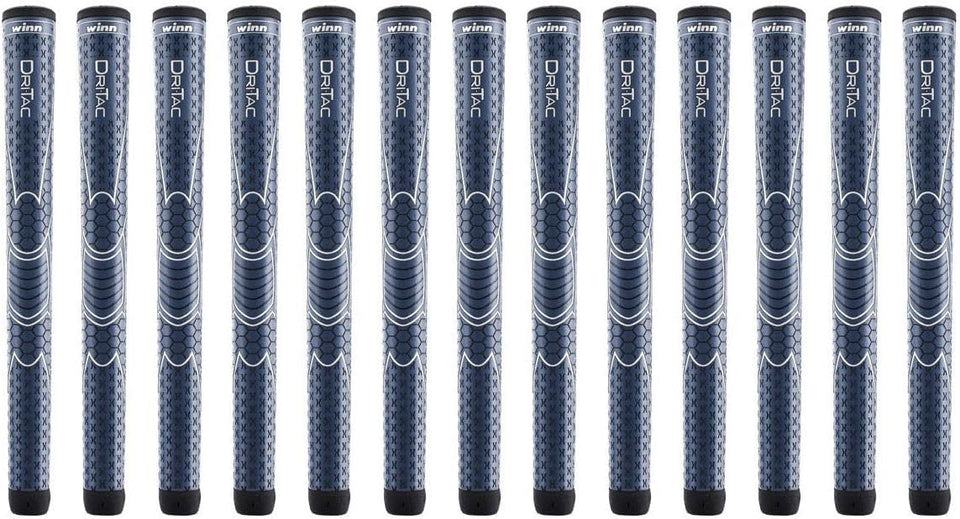 Winn Dri-Tac 13-piece bundle navy grips for a full club upgrade with all-weather control.