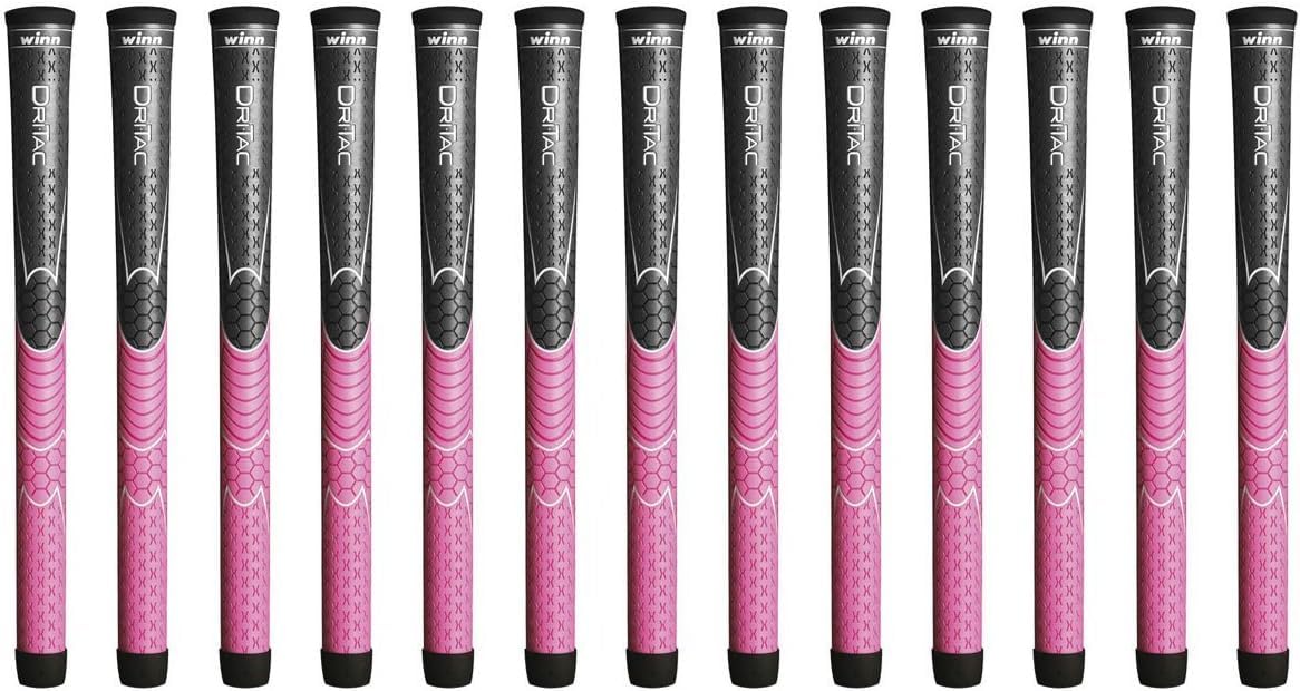 Winn Dri-Tac 13-piece grip set for all clubs, offering a consistent feel.
