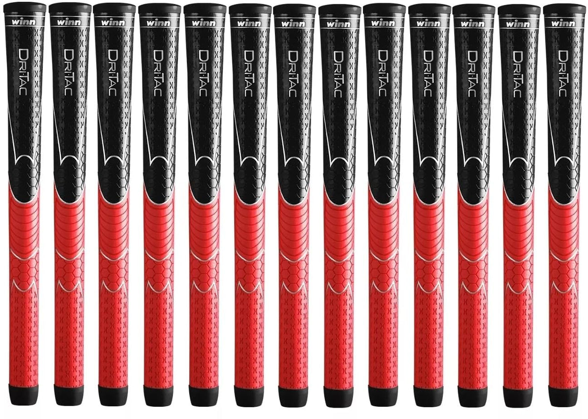 Winn Dri-Tac 13-piece grip set shown for full club replacement and uniform feel