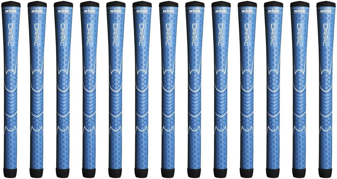 Winn Dri-Tac 13-piece junior blue grip set front view for a consistent feel