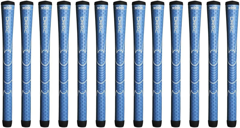 Winn Dri-Tac 13-piece junior blue grip set front view for a consistent feel