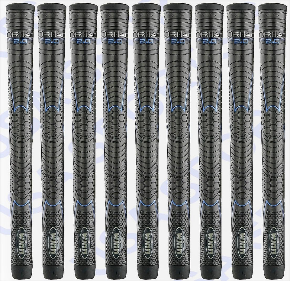 Winn Dri-Tac 2.0 midsize grip front view shows soft tack for better control