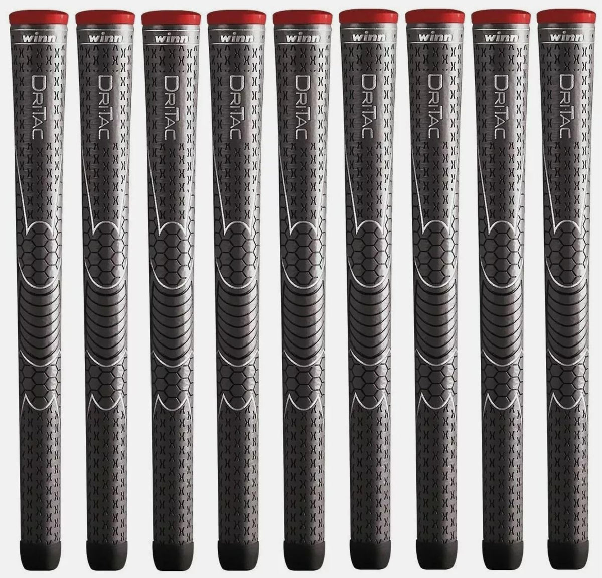 Winn Dri-Tac AVS 5DT-DG grip front view with moisture-wicking surface for steadier grip