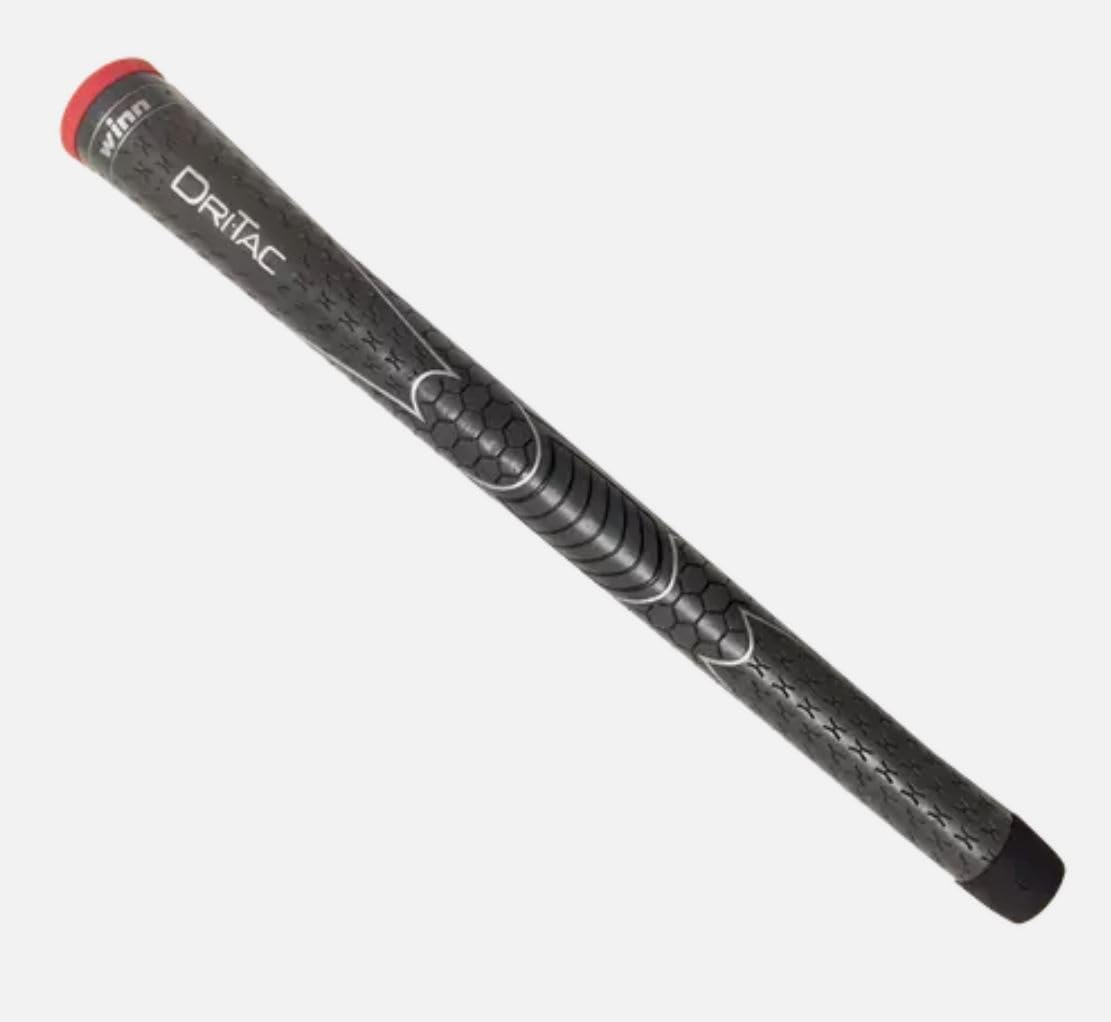 Winn Dri-Tac AVS 5DT-DG grip texture close-up showing tacky feel for secure handling