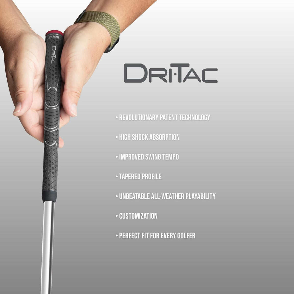 Winn Dri-Tac grip with durable design built for long-lasting use.