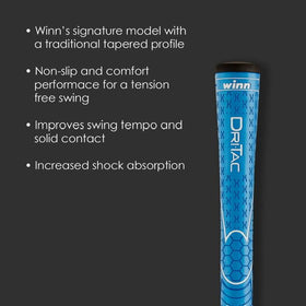 Grip weighs 28 grams with a 0.550 inch core for light handling.