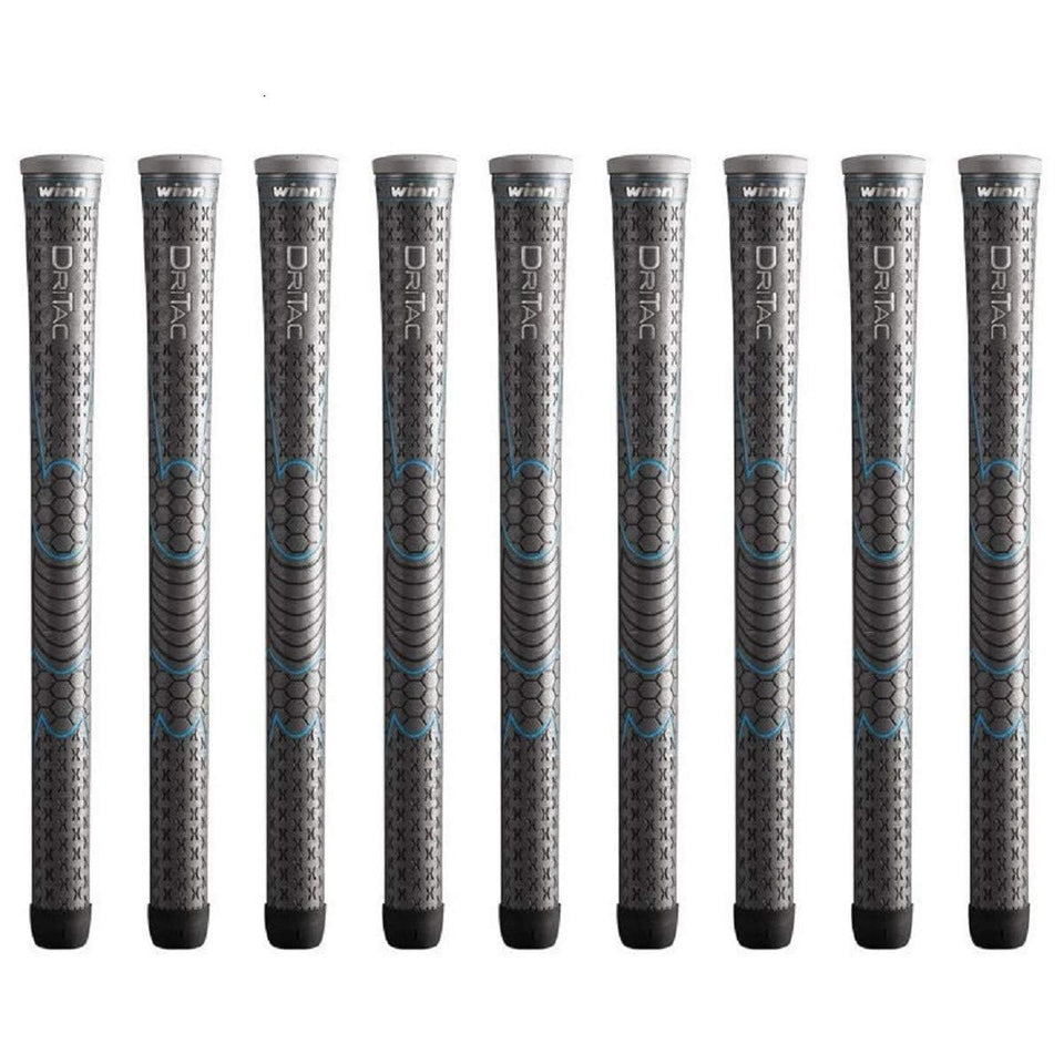 Winn Dri-Tac Ladies Gray 9-piece bundle; versatile grip options for all-weather play.