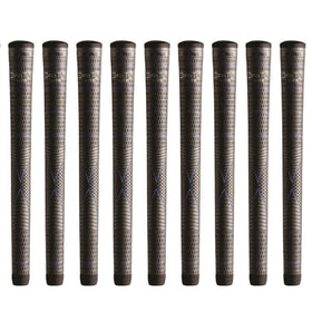 Winn Dri-Tac Lite midsize dark gray grip bundle, front view; lightweight feel aids swing tempo.