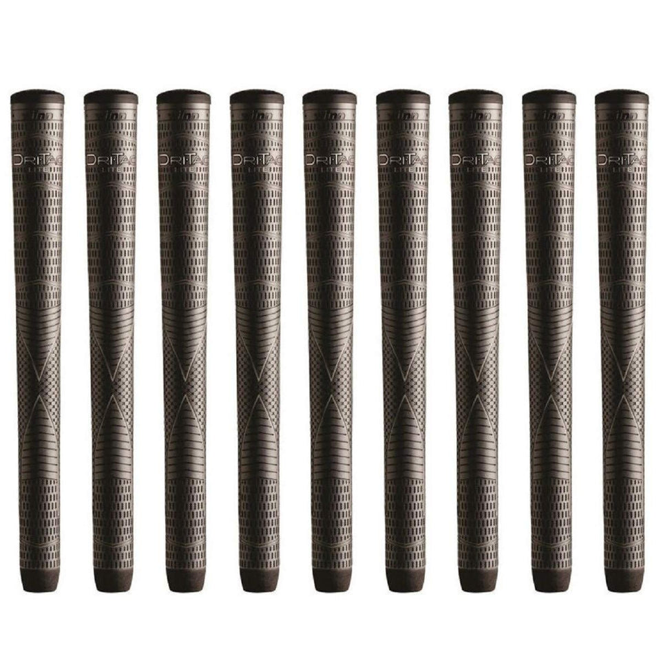 Winn Dri-Tac Lite Oversize Dark Gray 9-pack grips for weather-ready control and feel.